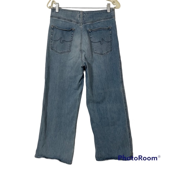 Adriano Goldschmied Etta Jeans Wide Leg Crop Sunlight Blue Size 26R - Picture 4 of 6